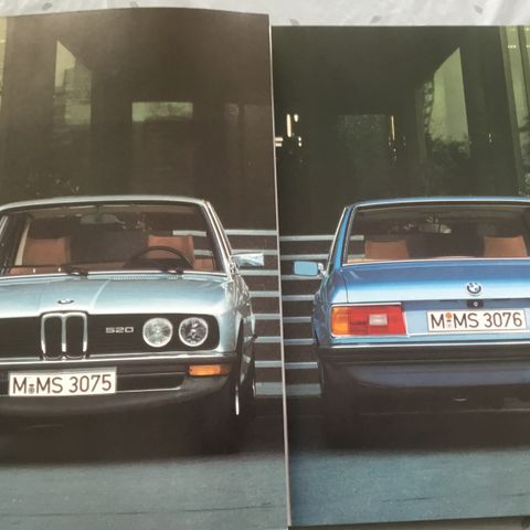 Bilbrosjyre av BMW 5 serie 1978 modeller
