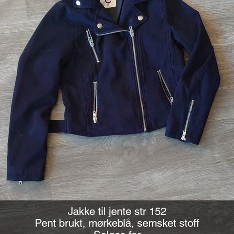 Jakke til jente str 152 