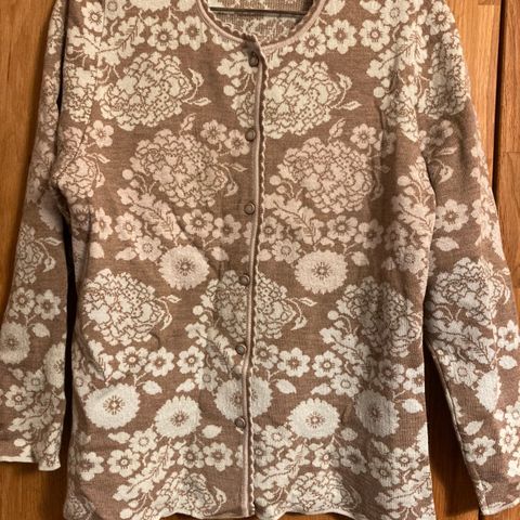 oleana cardigan xl (xxl) ull og silke t