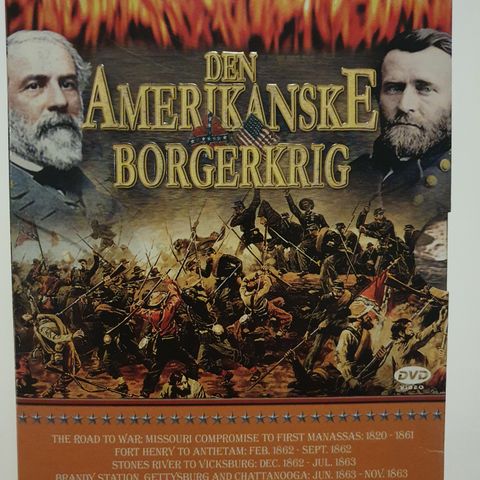 Den Amerikanske Borgerkrig - 7 Dvd- boks. Forseglet!Unik dokumentar serie