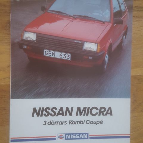 Brosjyre Nissan Micra 1985