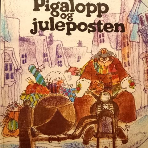 Fru Pigalopp og juleposten - barnebok - vintage - jul!