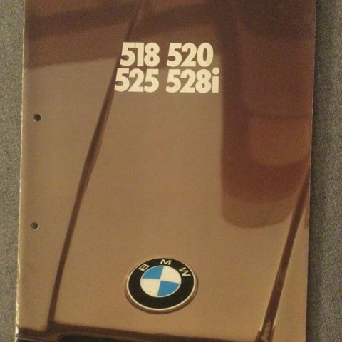 BMW 518 520 525 528I brosjyre fra 1980