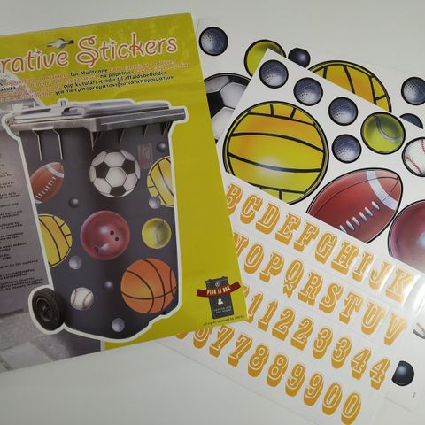 Stickers, Fotball / ball, -Dekor til søppelspann / plastkasser, skap m.m