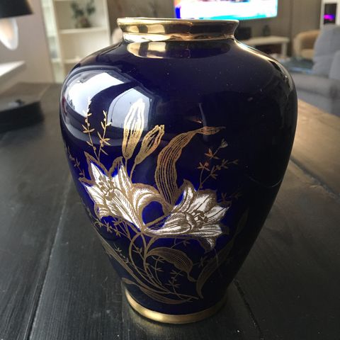 Koboltblå Vase fra Staffel Stoneware