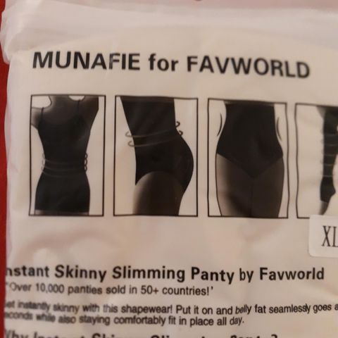 Slinny slimming panty sort- ny til salgs.  Str. xl.  Kan sendes