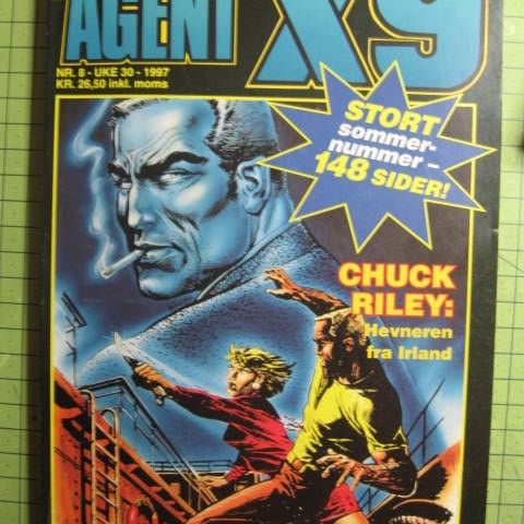 Agent X9 (mellom) 1993 - 1997. 5 stk (pene) Se bilder!