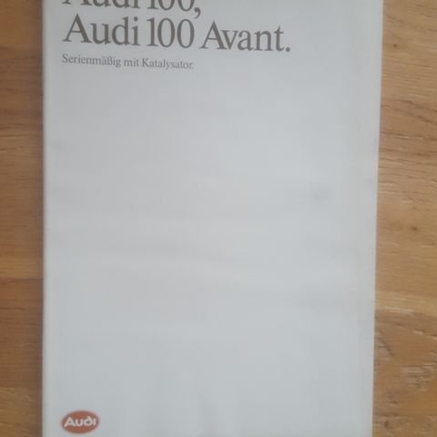 Brosjyre Audi 100/ 100 Avant 1989