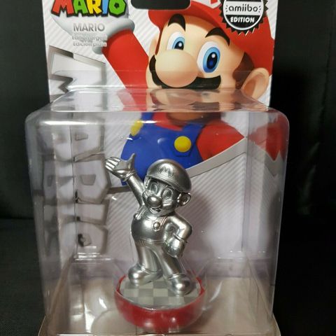 Amiibo Silver Mario - Helt Ny! Sjelden Figur!