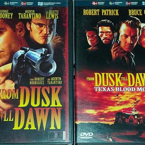 4 DVD-1 VHS SMALL BOX. FROM DUSK TILL DAWN 1 & 2.