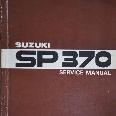 Suzuki SP370 Service Manual 1978