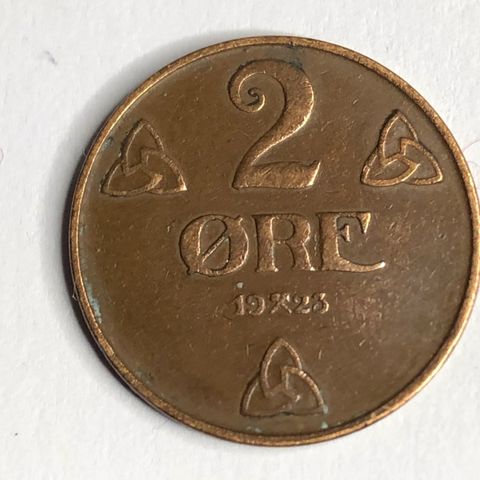 2 øre 1923 mynt (h7) ..lavt opplag