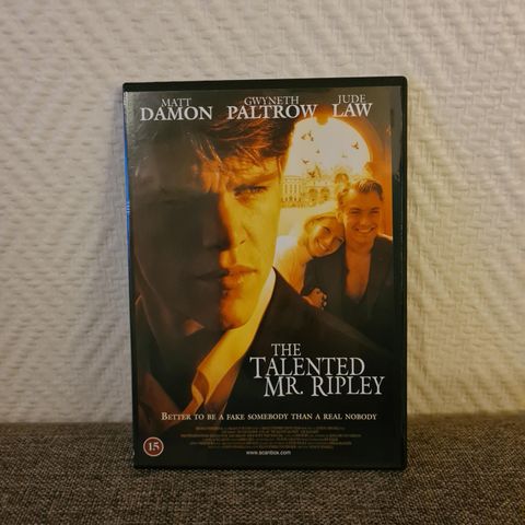 "The talenter mr ripley" (DVD). Psykologisk thrillerdrama.
