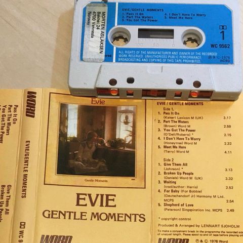 Evie  – Gentle Moments  (kassett,1976)