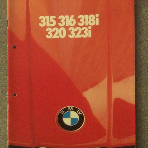 BMW 315, 316, 318i, 320, 323i brosjyre fra 1981.