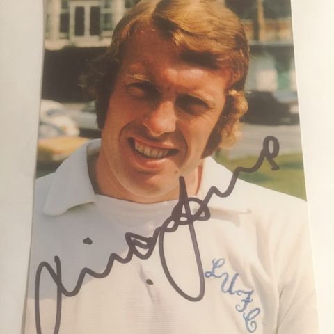 Leeds United - Mick Jones 10x15 cm signert fotografi
