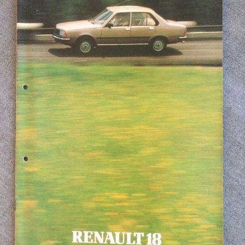 Renault 18 brosjyre fra 80 tallet