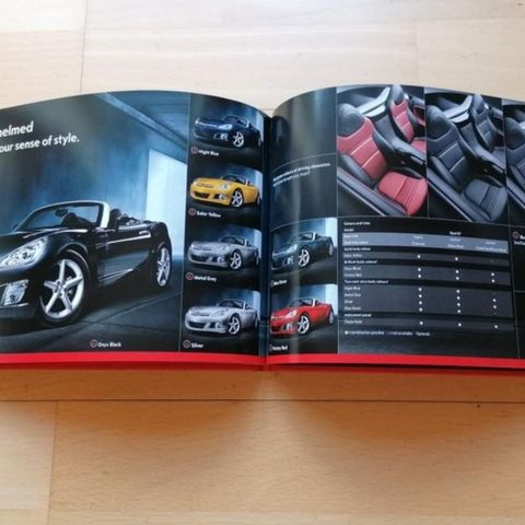 Opel GT brosjyre.
