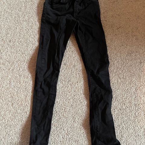 HM sort stoff bukse i str 140 ( 9-10 års) jente