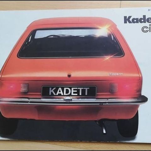 Opel kadett City brosjyre.