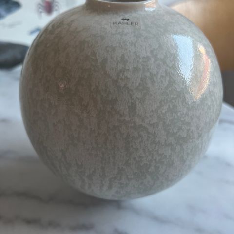 Kähler unico vase - marmorert grønn