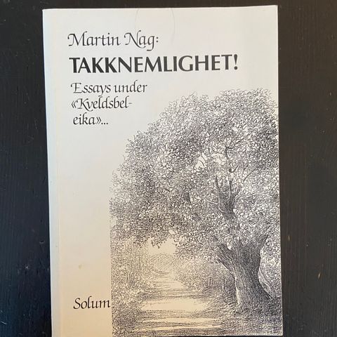 Martin Nag - Takknemlighet! - Essays under «Kveldsbeleika»… (m dedikasjon)