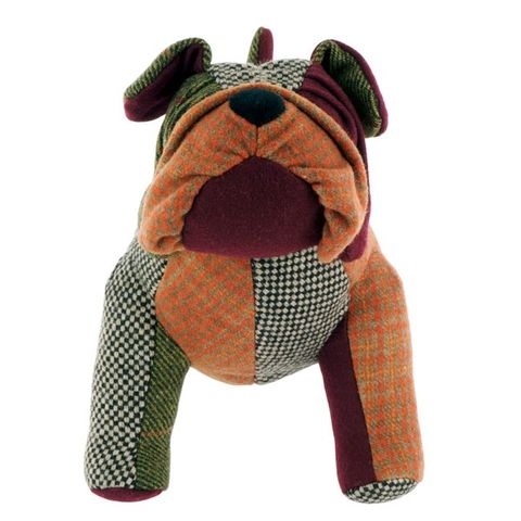 BULLDOG Muji Patchwork tweeds Soft Toy Collectable