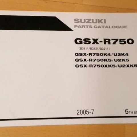 Suzuki GSX-R 750 Delekatalog. 