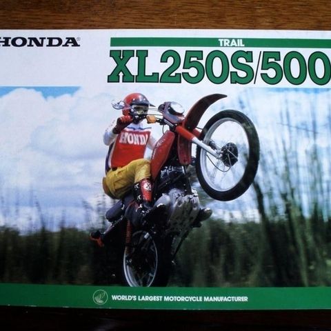 HONDA XL brosjyre.