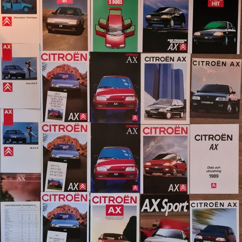 Citroën AX brosjyrer selges