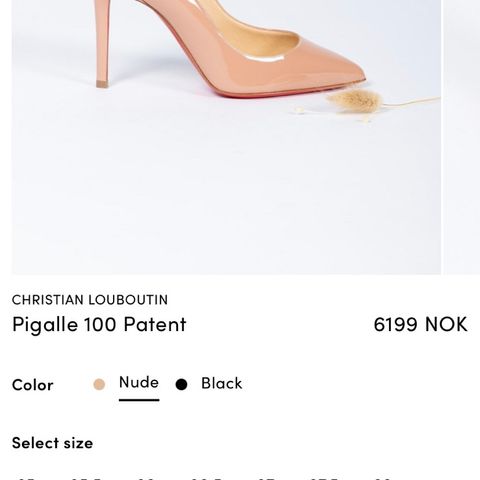 Christian Louboutin Pigalle 100 Nude strl 39