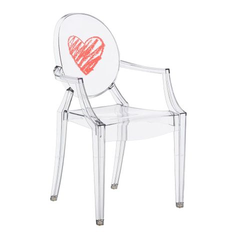 Ny Kartell Lou Lou Ghost Barnestol Hjerte special edition fra Nordiska Galleriet