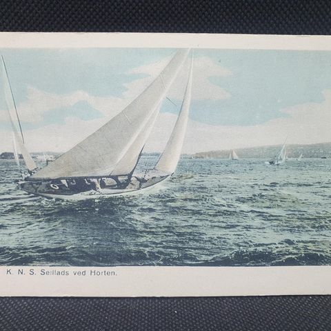 Postkort - K.N.S. Seillads ved Horten.