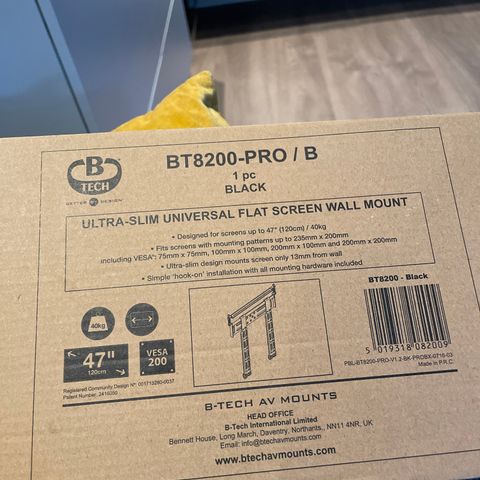 B-tech BT8200 PRO veggfeste opp til VESA 200x200