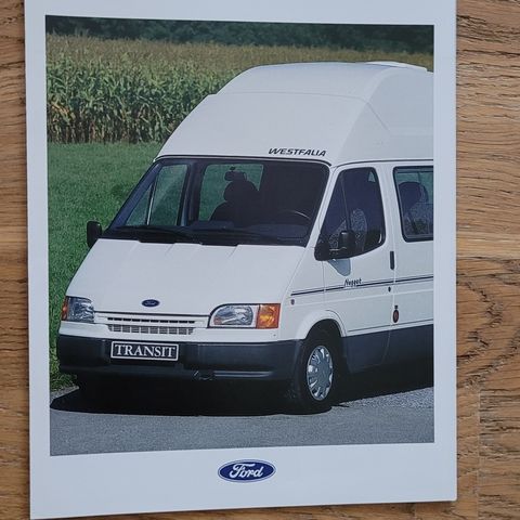 Brosjyre Ford Transit Nugget (Campingbil) 1993