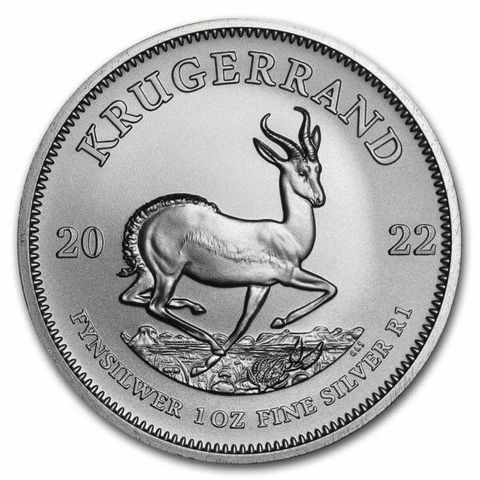 2022 Sør-Afrika 1 oz Sølvmynt «Krugerrand» BU .999 sølv