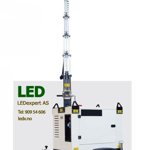 LED 4×320 W Mobil lys mast model F