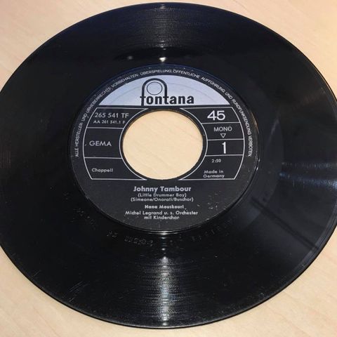 Nana Mouskouri – Johnny Tambour ( 7", Single, Mono 1965)