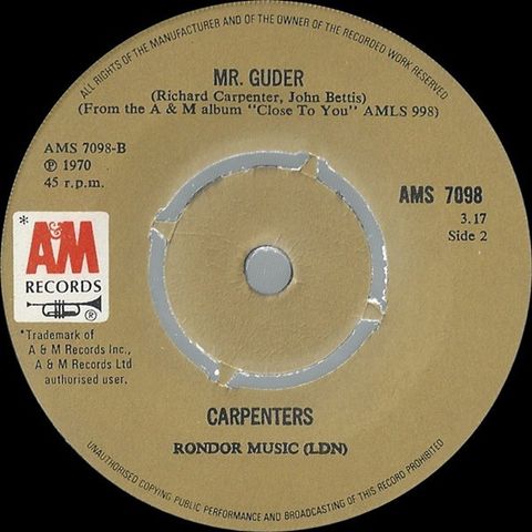 Carpenters – Jambalaya (On The Bayou) (7", Single, Pus 1974)