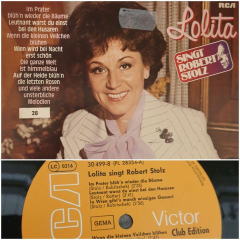 VINTAGE/RETRO LP-VINYL "LOLITA SINGT/ROBERT STOLZ 1979"