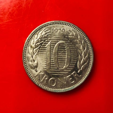 Danmark 10 Kroner 1979 . (1602C)