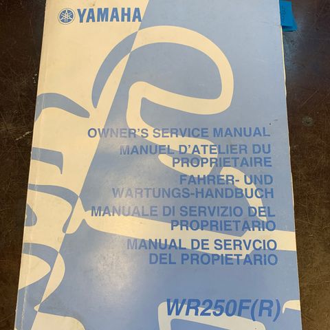 Yamaha WR 250 service manual håndbok, verksted bok, original