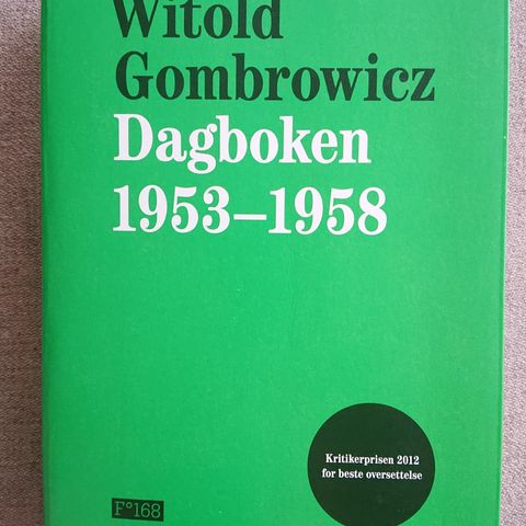 Dagboken 1953-1958 av Witold Gombrowicz