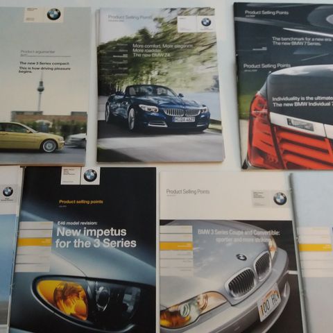 BMW Nybilselgers egne brosjyrer.