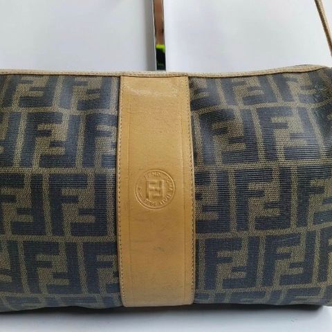 Fendi Zucca Leather & Coated Canvas Vintag Bag veske julegave