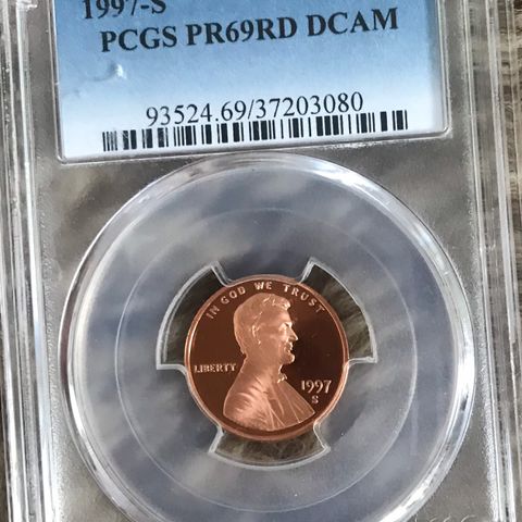 USA 1997 S 1C Lincoln Cent Proof PCGS PR69DCAM