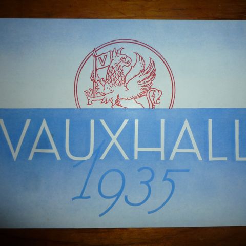 Vauxhall 1935 - original brosjyre