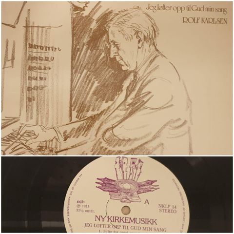 VINTAGE/RETRO LP-VINYL "ROLF KARLSEN/JEG LØFTER OPP TIL GUD MIN SANG 1981"