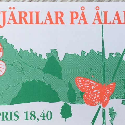 Åland 1994 Ålandske frimerker 10 år. Sommerfugler. Hefte AFA 82-85 Stemplet