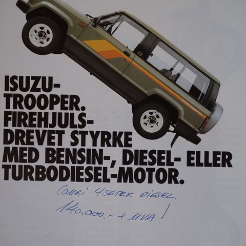 ISUZU Trooper 80 talls brosjyre